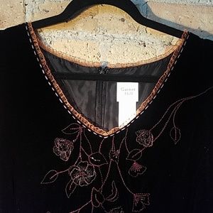 NWoT - Black Velvet Look Dress - 18